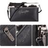 imageWrangler Western Cowhide Crossbody Bags for Women Clutch Wristlet PurseCowhairblack