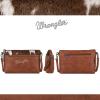 imageWrangler Western Cowhide Crossbody Bags for Women Clutch Wristlet PurseCowhairbrown