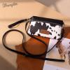 imageWrangler Western Cowhide Crossbody Bags for Women Clutch Wristlet PurseCowprint Black