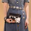imageWrangler Western Cowhide Crossbody Bags for Women Clutch Wristlet PurseCowprint Black