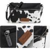 imageWrangler Western Cowhide Crossbody Bags for Women Clutch Wristlet PurseCowprint Black
