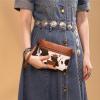 imageWrangler Western Cowhide Crossbody Bags for Women Clutch Wristlet PurseCowprint Brown