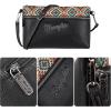 imageWrangler Western Cowhide Crossbody Bags for Women Clutch Wristlet PurseEmbroideredblack