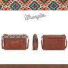 imageWrangler Western Cowhide Crossbody Bags for Women Clutch Wristlet PurseEmbroideredbrown