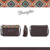 imageWrangler Western Cowhide Crossbody Bags for Women Clutch Wristlet PurseEmbroideredcoffee
