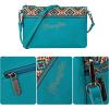imageWrangler Western Cowhide Crossbody Bags for Women Clutch Wristlet PurseEmbroideredturquoise