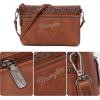 imageWrangler Western Cowhide Crossbody Bags for Women Clutch Wristlet PursePatternbrown