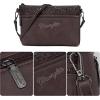 imageWrangler Western Cowhide Crossbody Bags for Women Clutch Wristlet PursePatterncoffee