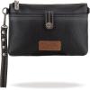 imageWrangler Western Cowhide Crossbody Bags for Women Clutch Wristlet PursePlainabsolute Black