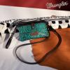 imageWrangler Western Cowhide Crossbody Bags for Women Clutch Wristlet PurseToolingblack