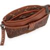 imageWrangler Western Cowhide Crossbody Bags for Women Clutch Wristlet PurseToolingbrown