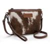 imageWrangler Western Horsehair Wristlet Clutch Purse Vintage HairOn Cowhide Crossbody Bag for WomenCoffee