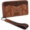 imageWrangler Wristlet Wallets Western Wallet for Women Floral Tooled Womens Wallet Boot Stitch PursesAtoolingbrown