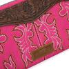 imageWrangler Wristlet Wallets Western Wallet for Women Floral Tooled Womens Wallet Boot Stitch PursesAtoolinghot Pink