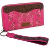 imageWrangler Wristlet Wallets Western Wallet for Women Floral Tooled Womens Wallet Boot Stitch PursesAtoolinghot Pink