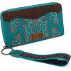 imageWrangler Wristlet Wallets Western Wallet for Women Floral Tooled Womens Wallet Boot Stitch PursesAtoolingturquoise