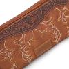 imageWrangler Wristlet Wallets Western Wallet for Women Floral Tooled Womens Wallet Boot Stitch PursesBbootbrown