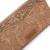 imageWrangler Wristlet Wallets Western Wallet for Women Floral Tooled Womens Wallet Boot Stitch PursesBbootkhaki