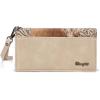 imageWrangler Wristlet Wallets Western Wallet for Women Floral Tooled Womens Wallet Boot Stitch PursesChorsehairbeige
