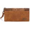 imageWrangler Wristlet Wallets Western Wallet for Women Floral Tooled Womens Wallet Boot Stitch PursesChorsehairbrown