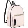 imageMedium Backpack Purse for Women Anti Theft Backpack with Secured Zipper ampamp TasselBackpack Beige  Black