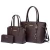 imageMontana West 3PCS Purses for Women Tote Bag and Wallet Set Shoulder Satchel HandbagsCoffee