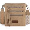 imageMontana West Crossbody Bags for Women Multi Pocket Cross Body Bag Purses with Guitar StrapVintage Khaki