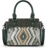 imageMontana West Sequined Aztec Mini Tote Bag Floral Tooled HandbagGreen