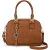 imageMontana West Small Top Handle Purse for Women Crossbody Satchel Handbag Barrel BagS Light Brown