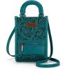 imageMontana West Western Womens Crossbody Handbag Ladies Small Crossbody Bags for Women Designer Top Handle HandbagsToolingturquoise