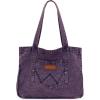 imageMontana West Wrangler Tote Bag for Women Large Denim Purses for Work TravelPurple