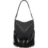 imageMontana Western Fringe Hobo Bags for Women Top Handle Shoulder PursesBlack