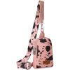 imageWrangler Cow Print Crossbody Bags for Women Western Sling Bag with Adjustable Starp Cross Body PursePink