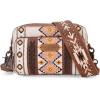 imageWrangler Crossbody Bag for Women Boho Aztec Small Multi Pocket Crossover PurseAngel Diamond White With Adjustable Strap