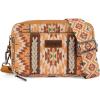 imageWrangler Crossbody Bag for Women Boho Aztec Small Multi Pocket Crossover PurseAngel Retro Yellow