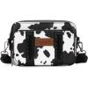 imageWrangler Crossbody Bag for Women Western Cowgirl Crossbody Purses with Guitar StrapCow Print Black