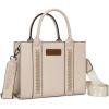 imageWrangler Medium Tote Bag for Women Designer Satchel Handbags Tophandle Purses with StrapAnaturalbeige