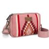 imageWrangler Mini Crossbody Purse for Women Western Aztec Clutch Designer Tapestry Shoulder HandbagsPink