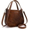 imageWrangler Small Tote Purse for Women Western Cowhide Designer Tophandle Handbags with StrapBrown