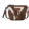 imageWrangler Western Horsehair Wristlet Clutch Purse Vintage HairOn Cowhide Crossbody Bag for WomenCoffee