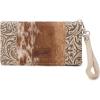 imageWrangler Wristlet Wallets Western Wallet for Women Floral Tooled Womens Wallet Boot Stitch PursesChorsehairbeige