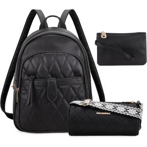 imageMedium Backpack Purse for Women Anti Theft Backpack with Secured Zipper ampamp Tassel3pcs Black