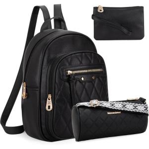 imageMedium Backpack Purse for Women Anti Theft Backpack with Secured Zipper ampamp Tassel3pcs Zipper Black