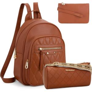 imageMedium Backpack Purse for Women Anti Theft Backpack with Secured Zipper ampamp Tassel3pcs Zipper Brown