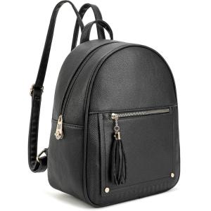 imageMedium Backpack Purse for Women Anti Theft Backpack with Secured Zipper ampamp TasselBackpack Black