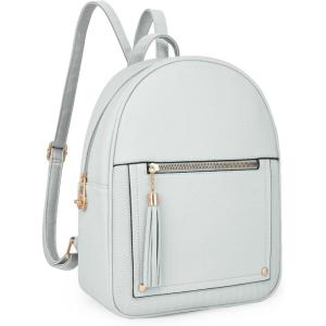 imageMedium Backpack Purse for Women Anti Theft Backpack with Secured Zipper ampamp TasselBackpack Grey