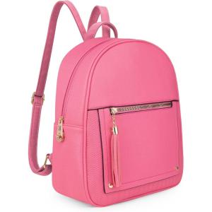 imageMedium Backpack Purse for Women Anti Theft Backpack with Secured Zipper ampamp TasselBackpack Hot Pink