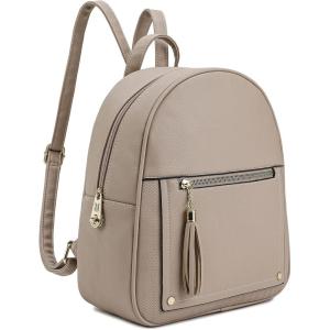 imageMedium Backpack Purse for Women Anti Theft Backpack with Secured Zipper ampamp TasselBackpack Khaki