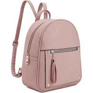 imageMedium Backpack Purse for Women Anti Theft Backpack with Secured Zipper ampamp TasselBackpack Pink