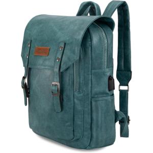 imageMontana West  Wrangler Brown Leather Laptop Backpack Purse Women and Men Unisex Fashion BackpackJean